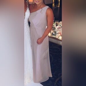 SORELLA VITA One Shoulder Dress in Taupe